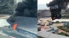 火光冲天！大连高新区一在建工地起火 消防：无人员伤亡