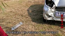 农村小胖开车撞树，钓鱼大爷心疼了：你咋撞的？不值当钣金了