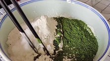 第一次这样做艾叶饺子，手不沾面不揉面，凉了不硬