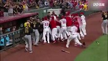 MLB两队上演大乱斗 红人队投手一人单挑海盗全队
