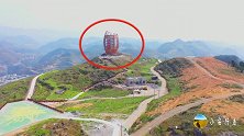 贵州最大的圆桶，有六层楼房子高，站在上面看乌江风景真漂亮