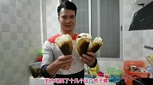 十几个深水海螺，大哥清蒸海鲜美食，两个孩子吃的太下饭了！
