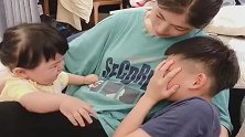 女儿才8个半月就知道吃醋了，妈妈抱下哥哥都不行，太逗了