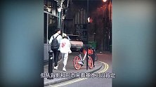 网友英国偶遇张若昀小两口，相互依偎暴露新婚夫妇新鲜感！