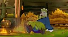 虹猫蓝兔七侠传：大奔还真是马虎，居然用干草来灭火，脑洞真大！