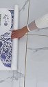 又回购了这个青花瓷花瓶贴画，家里的大白墙贴上装饰下，比之前好看多了
