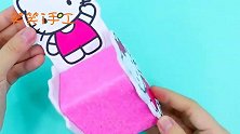 创意手工DIY，给芭比做一个Hellokitty系列书柜