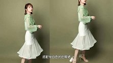 27岁杨紫穿得还像小女孩，“鹅蛋脸”甜美可爱，配色也沁人心脾