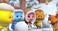 萌鸡小队：小睡鼠和萌鸡小队玩起了堆雪人的游戏！