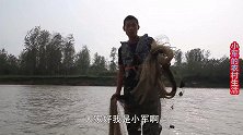 农村小军淮河撒网捕鱼，网网都是四五斤的大白鲢，真过瘾