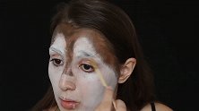 国外美女艺术家 把自己化妆成哈士奇 你看像不像