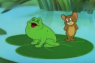 猫和老鼠：杰瑞坏主意真多，青蛙老实地待着，杰瑞一脚把它踹飞了