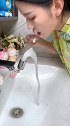 可旋转增压防溅水嘴，360度出水，洗漱更方便