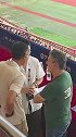 邵佳一和U23国足主帅安东尼奥观战河南vs英博