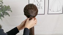 你的马尾太普通?那就试试这款“懒人马尾造型”，不加发饰就很美