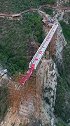 河津龙门山建设中的高空玻璃栈道！