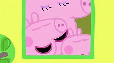 小猪佩奇：猪爸爸想进树屋，没想到肚子太大卡住了
