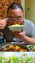 北京胖大哥吃牛肉炖白萝卜，大米饭看着不错，网友大米终结者
