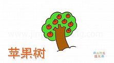 植物简笔画大全，画苹果树简笔画