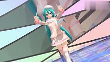 电子歌姬：初音未来跳舞，这套装很简洁啊，喜欢初音这造型！