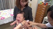 六个月的宝宝打针，还没打眼泪就出来了！