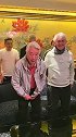 金志扬与米卢携世界杯国脚杨璞，江津，马明宇合影