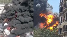多角度直击龙岩炼油厂大火：不止一个罐体冒出火焰 消防紧急救援