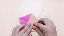 幼儿园折纸，一张纸折个漂亮的冰激凌，小朋友的手工作业
