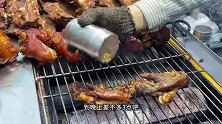 福建晋江烤卤猪蹄，师傅从日卖9个到现在日烤600个卖10000块