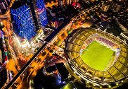 虹口水滴夜最美？2020中超球场：中国有个双彩虹的温布利