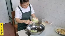 家常肉烧牛心菜做法，肉香菜脆真美味，家人都爱吃