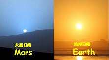 好奇号在火星上捕捉到了一张蓝色日落照片，你知道是为什么吗？