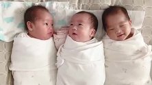 【出生第39天】醒着、睡着和恍惚中的三胞胎，谁长得更有特色