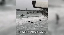 鱼被冻在冰层里了！天津公园现奇观，市民捞几百斤，有人落水被救