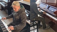 现实版海上钢琴师！油漆工自学钢琴可弹百首曲子