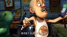 光头强自私自利，独自一人吃完甘蔗，结果把肚子吃坏了