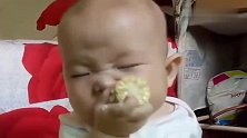 被这萌娃逗笑了，饿和困的终结者，也是吃货一枚