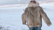 捷克狼犬和主人在冰天雪地中住着，气温这么寒冷，他们相依为命！
