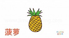 水果简笔画大全，画怎样快速画菠萝简笔画