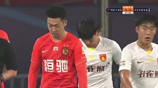 华夏左侧任意球送前点 赵宇豪甩头攻门偏出立柱