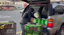 美国：超市扒手大摇大摆把赃物装车，旁人只录像不报警